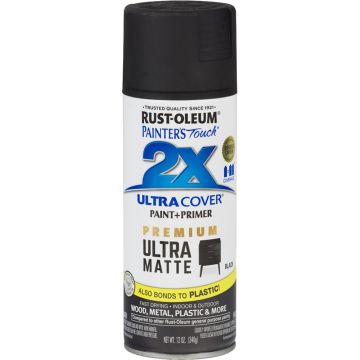 Rust-Oleum 12oz Matte Black 2X Ultra Cover Spray Paint