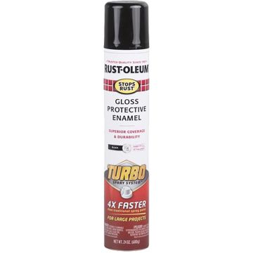 Rust-Oleum 24 oz. Gloss Black Turbo Stops Rust Spray