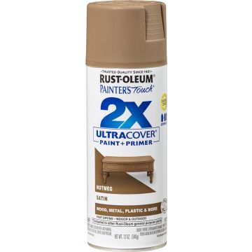 Rust-Oleum 12oz Satin Nutmeg 2X Ultra Cover Painters Touch Spray Paint