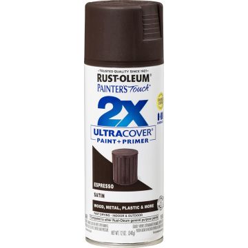 Rust-Oleum 12oz Satin Espresso 2X Ultra Cover Painters Touch Spray Paint