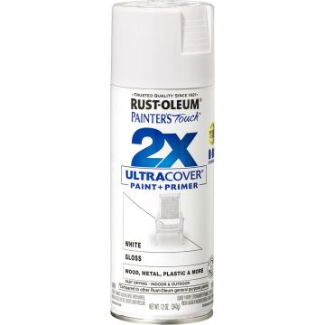 Rust-Oleum 12oz Gloss White 2X Ultra Cover Painters Touch Spray Paint