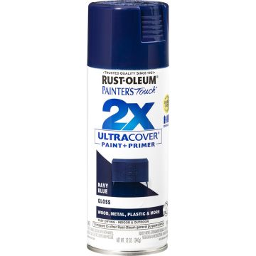 Rust-Oleum 12oz Gloss Navy Blue 2X Ultra Cover Painters Touch Spray Paint