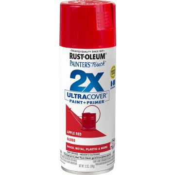 Rust-Oleum 12oz Gloss Apple Red 2X Ultra Cover Painters Touch Spray Paint