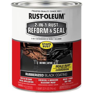 Rust-Oleum 1qt Matte Black Rust Reform & Seal Automotive Undercoating