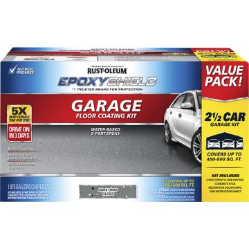 Rust-Oleum Gloss Dark Gray 2-1/2 Car Garage Epoxyshield Floor Coating Kit