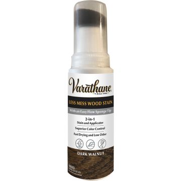 Varathane 4oz Semi-Transparent Dark Walnut Water-Based Less Mess 2-in-1 Wood Stain & Applicator