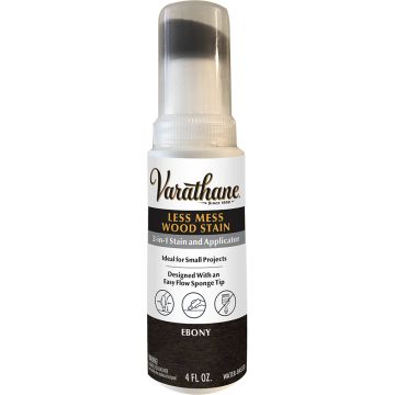 Varathane 4oz Semi-Transparent Ebony Water-Based Less Mess 2-in-1 Wood Stain & Applicator