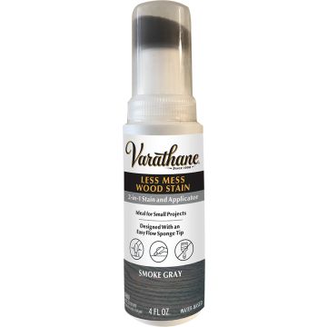 Varathane 4oz Semi-Transparent Smoke Gray Water-Based Less Mess 2-in-1 Wood Stain & Applicator