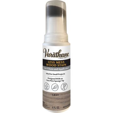 Varathane 4oz Semi-Transparent Gray Water-Based Less Mess 2-in-1 Wood Stain & Applicator