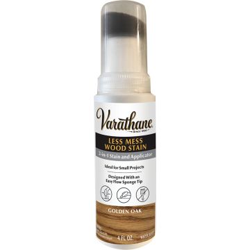 Varathane 4oz Semi-Transparent Golden Oak Water-Based Less Mess 2-in-1 Wood Stain & Applicator
