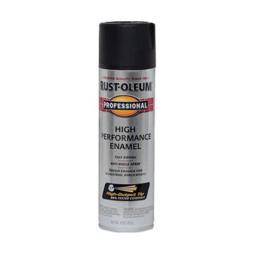 Rust-Oleum 15oz Flat Black Professional High Performance Spray Paint Enamel