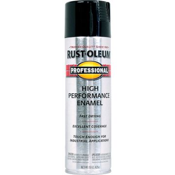 Rust-Oleum 15oz Gloss Black Professional Spray Paint