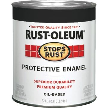 Rust-Oleum 1Qt Gloss Black Stops Rust Paint