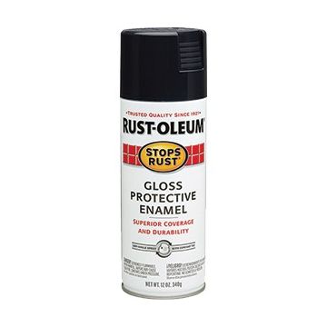 Rust-Oleum 12oz Gloss Black Stops Rust Spray Paint