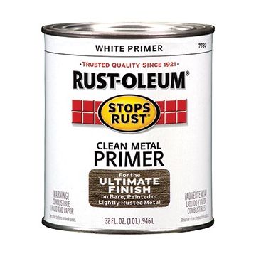 Rust-Oleum qt White Clean Metal Primer Stops Rust Paint