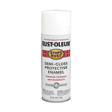 Rust-Oleum 12oz Semi-Gloss White Stops Rust Spray Paint