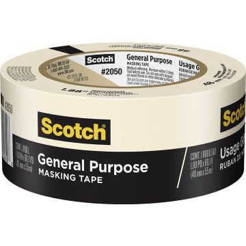 3M 1.88" x 60yd (48mm) Scotch General Purpose Masking Tape