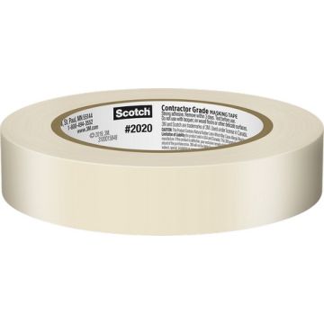3M .94" x 60.1yd (24mm) Scotch Contractor Grade Masking Tape (36 per Pack)