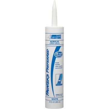 White Lightning 10oz White Painters Preferred Acrylic Latex Caulk Plastic Tube