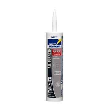 White Lightning 10oz White 3006 Plastic Cart Original Formula Caulk