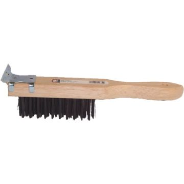 DQB 11" 4x11 Row Heavy Duty Wire Brush w/Scraper