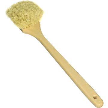 DQB 20" White Tampico Utility/Pot Scrub Brush Poly Handle