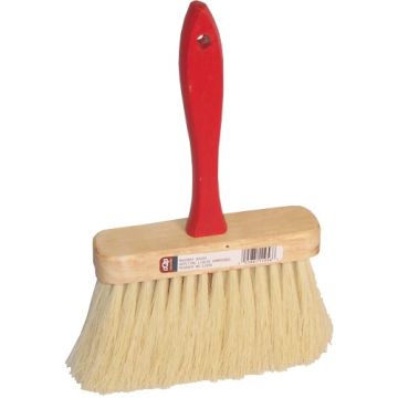 DQB 6-1/2" x 4" Trim 5-Row White Tampico Masonry Brush w/ Red Handle