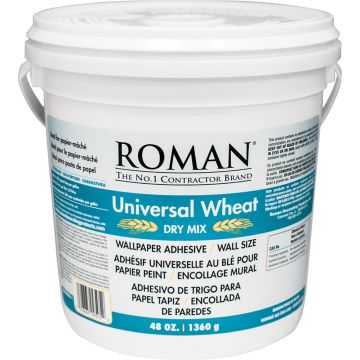 Roman 48oz Universal Wheat Wallpaper Paste/Wall Size Adhesive (Dry Mix)