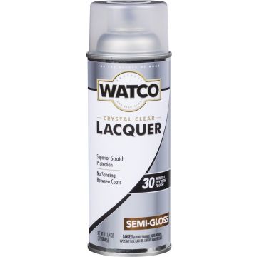Watco 11.25oz Semi-Gloss Clear Lacquer Wood Finish Spray Paint