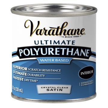 Varathane .5Pt Satin Crystal Clear Diamond Water-Based Interior Polyurethane