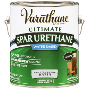 Varathane 1gal Satin Crystal Clear Diamond Water-Based Outdoor Spar Urethane