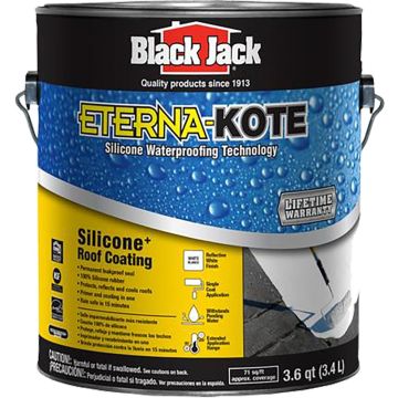 Black Jack 1gal White Eterna-Kote Silicone Roof Coating