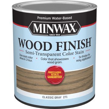 Minwax Qt Classic Gray Wood Finish Water-Based Semi-Transparent Color Stain
