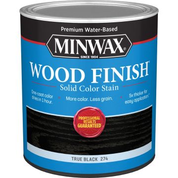 Minwax Qt True Black Wood Finish Water-Based Solid Color Stain