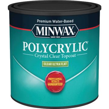 Minwax .5Pt Clear Ultra Flat Polycrylic Protective Finish