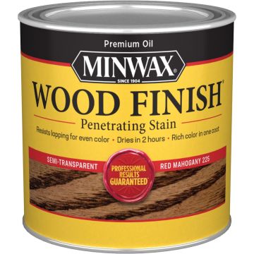 Minwax .5Pt Red Mahogany 225 Semi-Transparent Stain (High Performance)
