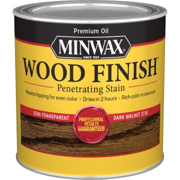 Minwax .5Pt Dark Walnut 2716 Semi-Transparent Stain (High Performance)