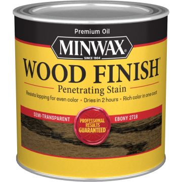 Minwax .5Pt Ebony 2718 Semi-Transparent Stain (High Performance)