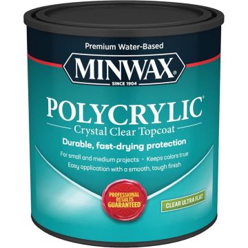 Minwax 1Qt Clear Ultra Flat Polycrylic Protective Finish