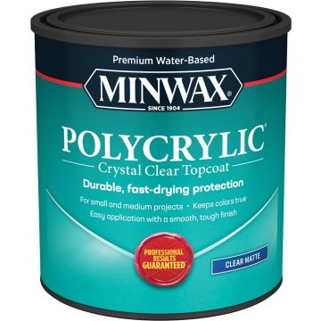 Minwax 1Qt Clear Matte Polycrylic Protective Finish
