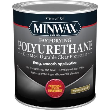 Minwax 1Qt Warm Semi-Gloss Fast Dry Polyurethane (High Performance)