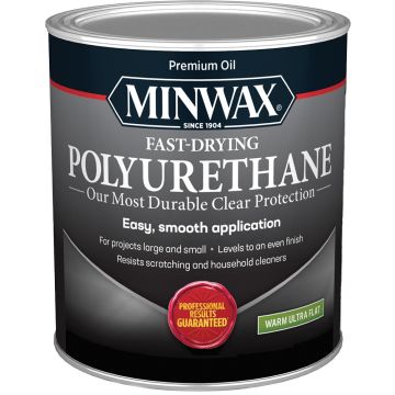 Minwax 1Qt Ultra Flat Clear Fast-Drying Polyurethane (High Performance)