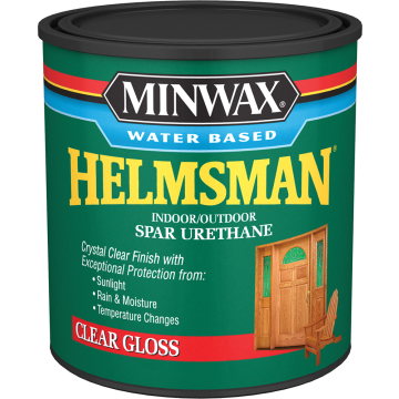 Minwax 1Qt Clear Gloss Water-Based Helmsman Indoor/Outdoor Spar Urethane