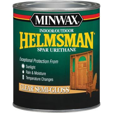 Minwax 1Qt Semi-Gloss Helmsman Interior/Exterior Spar Urethane (High Performance)