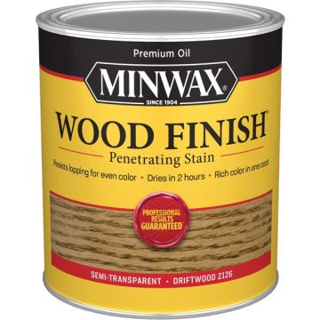 Minwax 1Qt Driftwood 2126 Semi-Transparent Stain (High Performance)