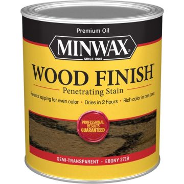 Minwax 1Qt Ebony 2718 Semi-Transparent Stain (High Performance)