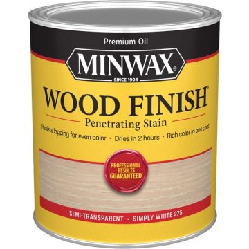 Minwax 1Qt Simply White 275 Semi-Transparent Stain (High Performance)
