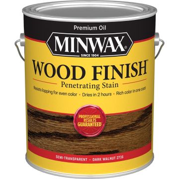 Minwax 1gal Dark Walnut 2716 Semi-Transparent Stain (High Performance)