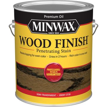 Minwax 1gal Ebony 2718 Semi-Transparent Stain (High Performance)