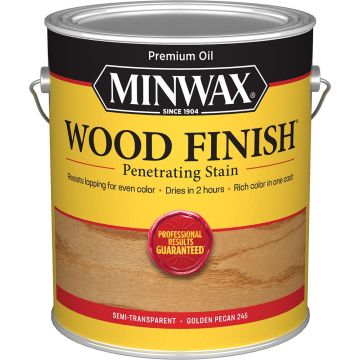 Minwax 1gal Golden Pecan 245 Semi-Transparent Stain (High Performance)